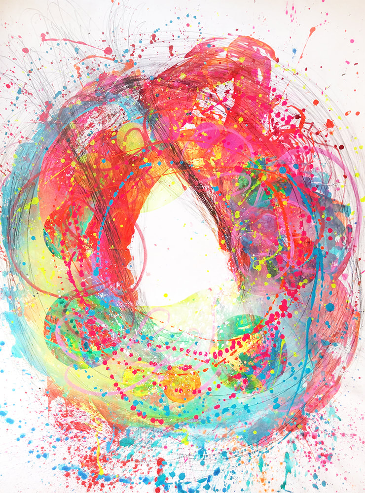 Colourful abstract art by Kate Green