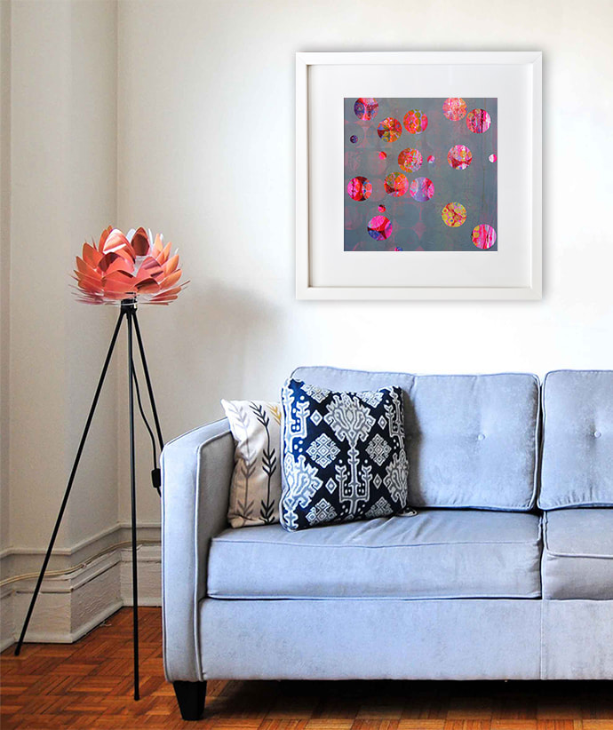 Colourful abstract art prints by Kate Green