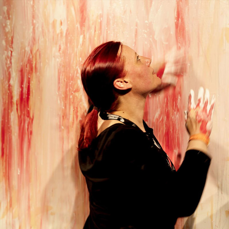 Kate Green painting performance