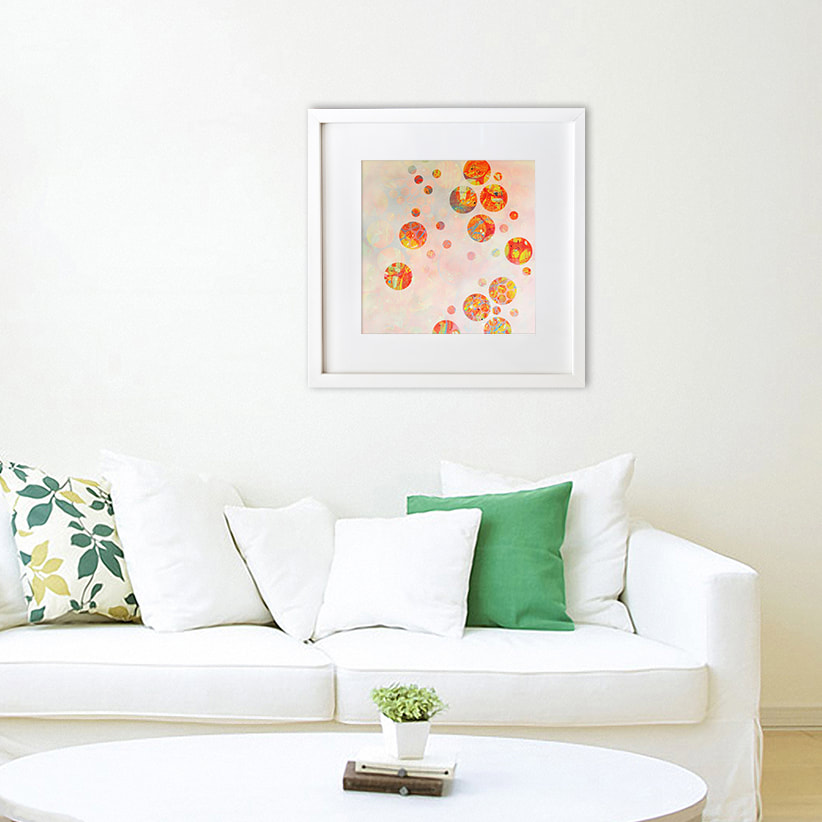 Peaceful abstract art print by Kate Green