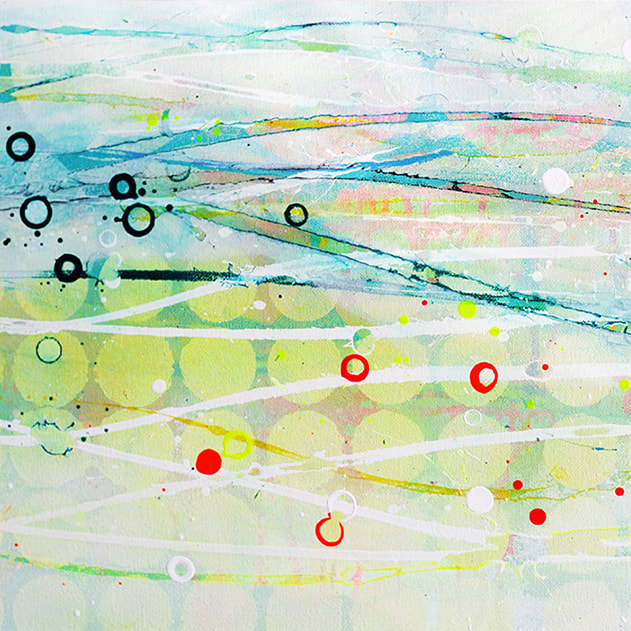 Colourful abstract print by Kate Green