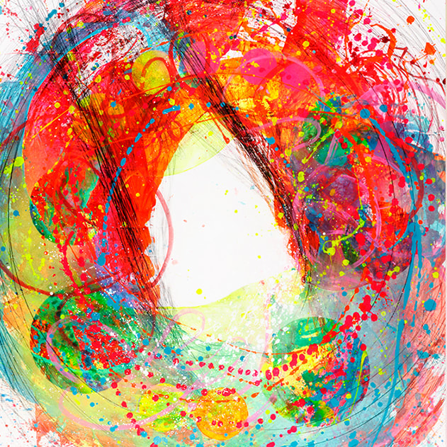 Colourful abstract prints for sale by Kate Green