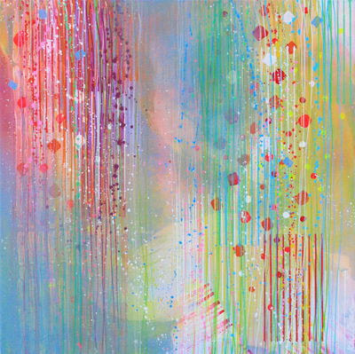 Happy abstract art by Kate Green