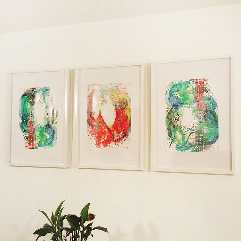 Colourful abstract art for your home by Kate Green