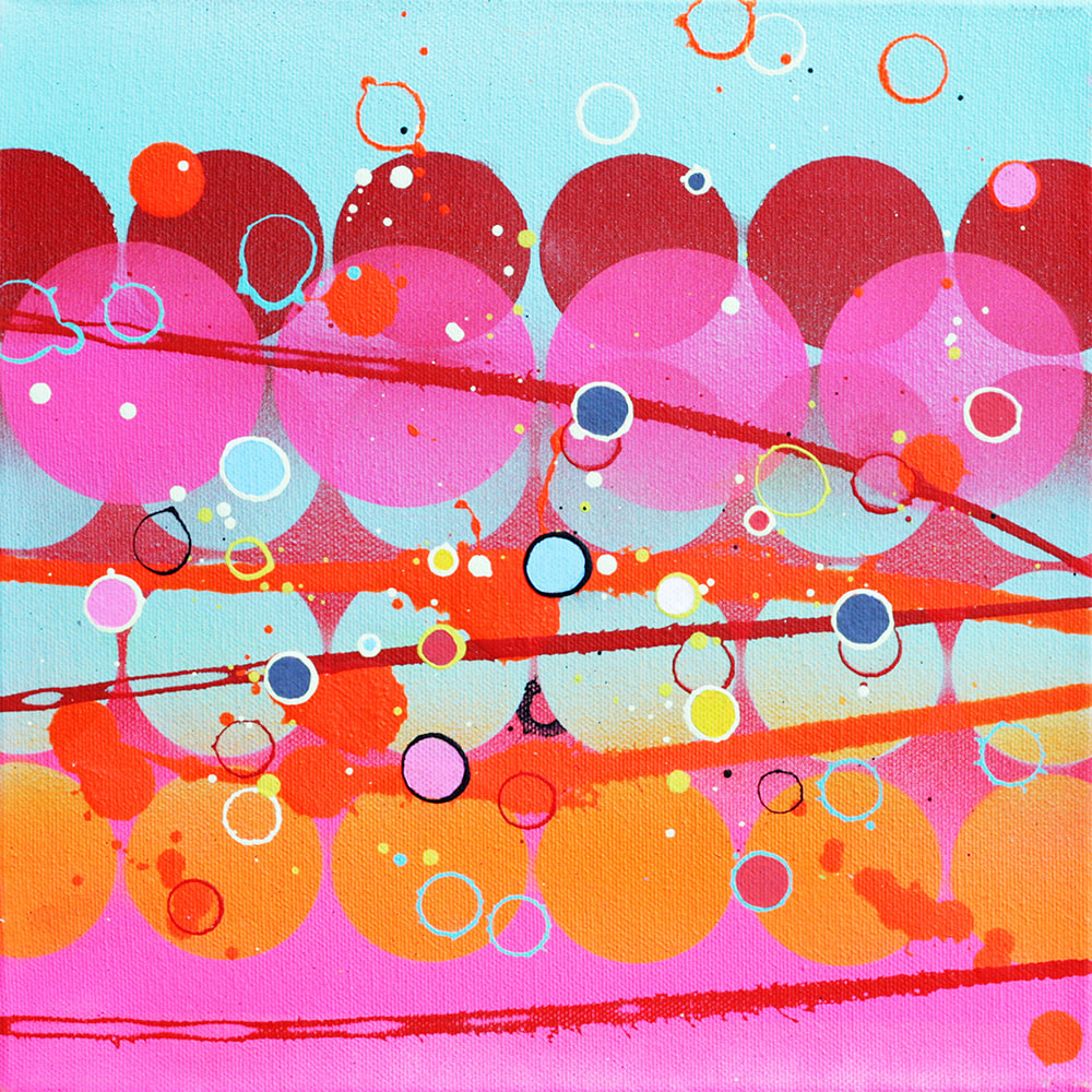 Bright and bold abstract paintings by Kate Green