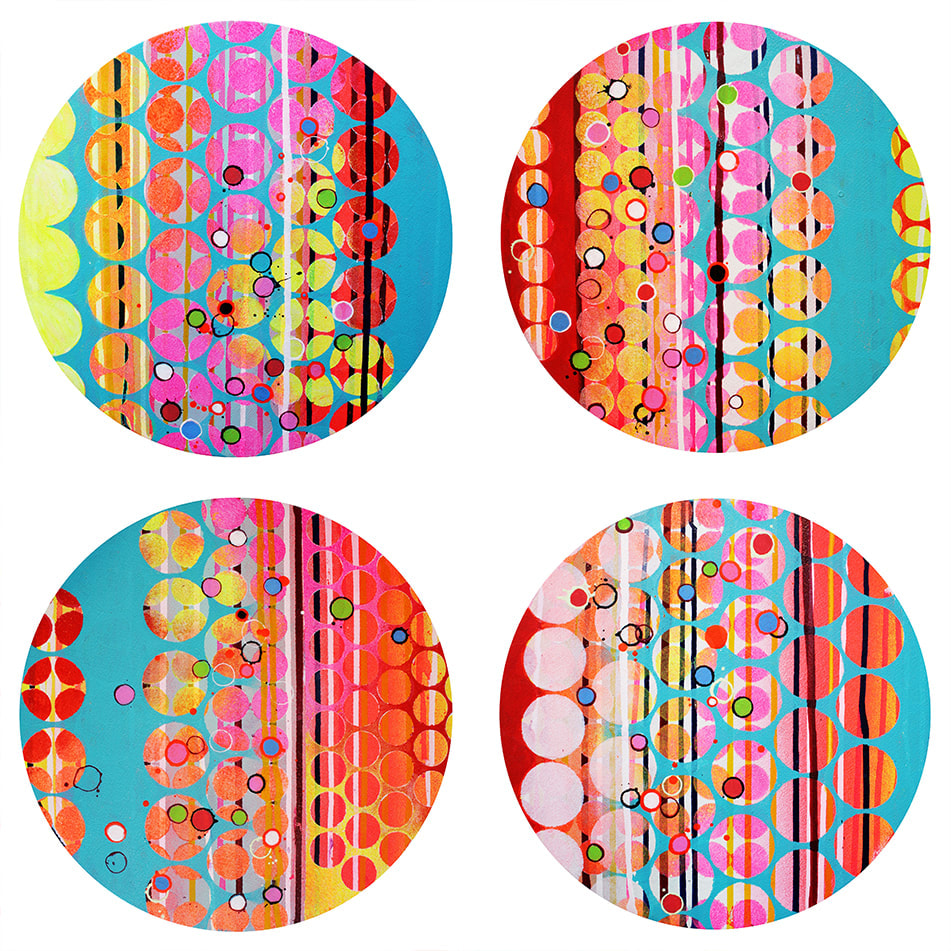 bright and funky wall art by Kate Green
